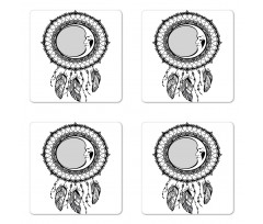 Crescent Dreamcatcher Coaster Set Of Four