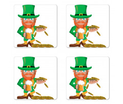 Holding Coins Beer Coaster Set Of Four