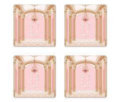 Chandelier Ceiling Castle Coaster Set Of Four