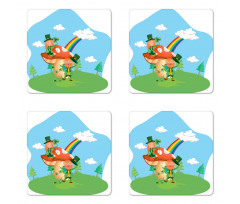 St Patrick's Day Happy Coaster Set Of Four