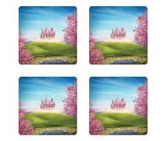 Fairy Castle Cheery Blooms Coaster Set Of Four