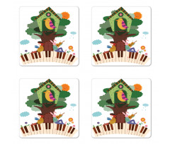 Animals Nest House Coaster Set Of Four