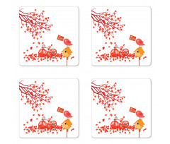 Tree Leaves Foliage Coaster Set Of Four