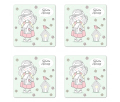 Spring Welcoming Coaster Set Of Four