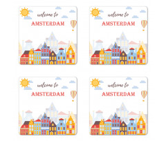 Welcoming Sunny Urban Coaster Set Of Four