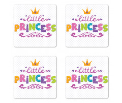 Little Princess Words Coaster Set Of Four