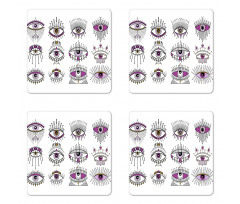 Evil Seeing Eye Sign Coaster Set Of Four