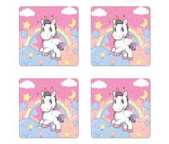 Rainbow Music Notes Coaster Set Of Four