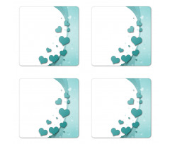 Hearts Valentines Coaster Set Of Four