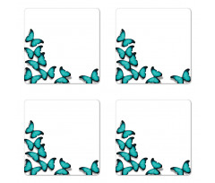 Sunny Butterflies Morphs Coaster Set Of Four