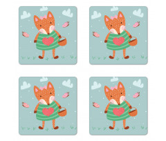 Nursery Animal with Dress Coaster Set Of Four