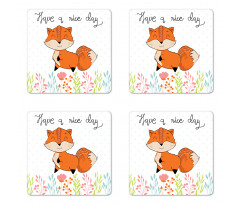 Have a Nice Day Wording Animal Coaster Set Of Four