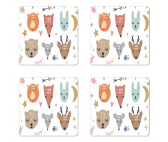 Scandinavian Animals Coaster Set Of Four