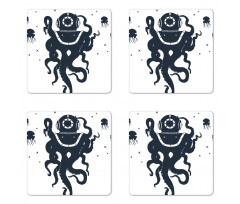 Octopus Costume Coaster Set Of Four