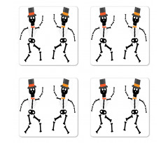 Halloween Fun Hat Coaster Set Of Four