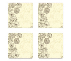 Blooming Retro Coaster Set Of Four