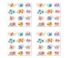 Watercolor Bouquets Coaster Set Of Four