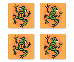 Aztec Amphibian Animal Art Coaster Set Of Four