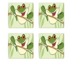 Happy Amphibian in Jungle Coaster Set Of Four