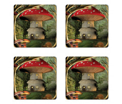 Mushroom Magic Forest Coaster Set Of Four