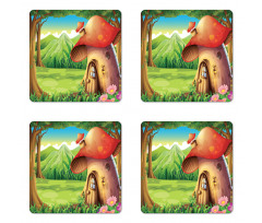 Mountain Daisies Woods Coaster Set Of Four