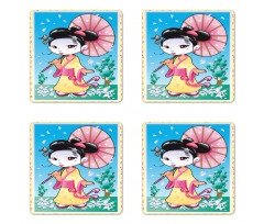 Geisha Coaster Set Of Four