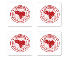 Republica Bolivariana Coaster Set Of Four