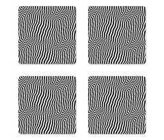 Illusive Stripes Coaster Set Of Four