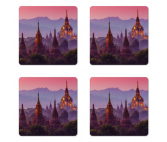 Ancient Building in Bagan Coaster Set Of Four