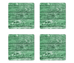 Cracked Look Wooden Coaster Set Of Four