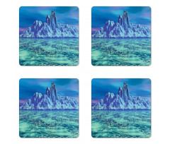 Arctic Landscape Scene Coaster Set Of Four