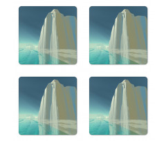 Graphic Frigid by the Sea Coaster Set Of Four