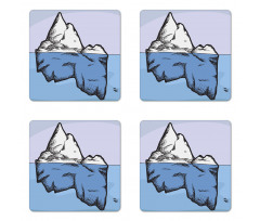 Ice Below and Above Water Coaster Set Of Four