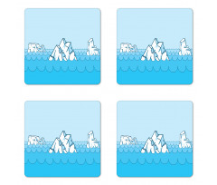 Frosty Elements Floating Coaster Set Of Four