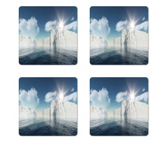 Fluffy Clouds Sunbeams Coaster Set Of Four