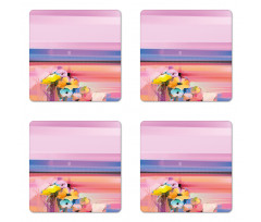 Abstract Fine Artwork Coaster Set Of Four