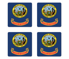 Nostalgic Logo of Gem State Coaster Set Of Four