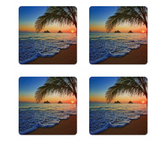 Sunrise Lanikai Beach Coaster Set Of Four