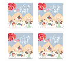 Colorful Camels Coaster Set Of Four