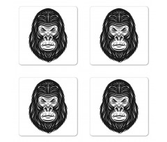 Wild Animal Monotone Style Coaster Set Of Four