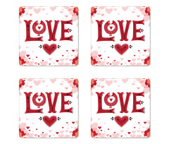 Love Pastel Flora Coaster Set Of Four