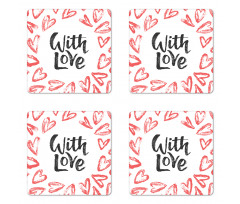 Love Hearts Coaster Set Of Four