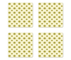 Sunflowers Spots Coaster Set Of Four