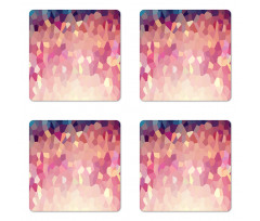 Abstract Blush Polygonal Coaster Set Of Four