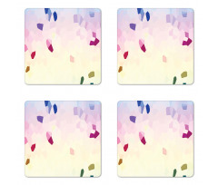 Polygonal Look Stained Glass Coaster Set Of Four