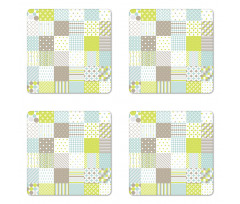 Abstract Squares Coaster Set Of Four