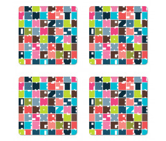 Square Shapes Coaster Set Of Four