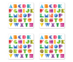 Educational Letters Art Coaster Set Of Four