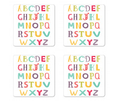 Colorful Education Content Coaster Set Of Four