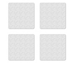 Retro Grunge ABC Letters Coaster Set Of Four